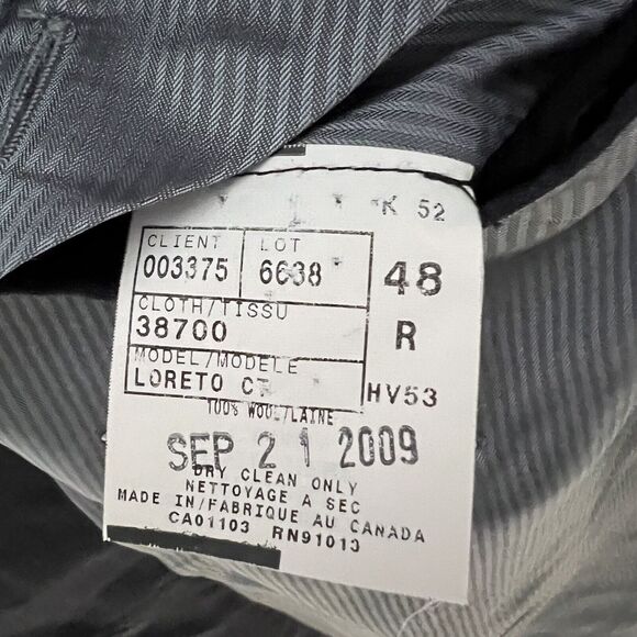 Jack Victor Mens 54R Loreto CT Estrato Super 110s Wool Sport Coat Blazer - Picture 8 of 8